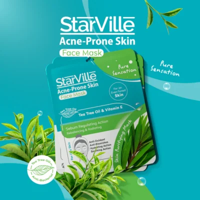StarVille Acne-prone Skin Face Mask 3 sheets - Image 2