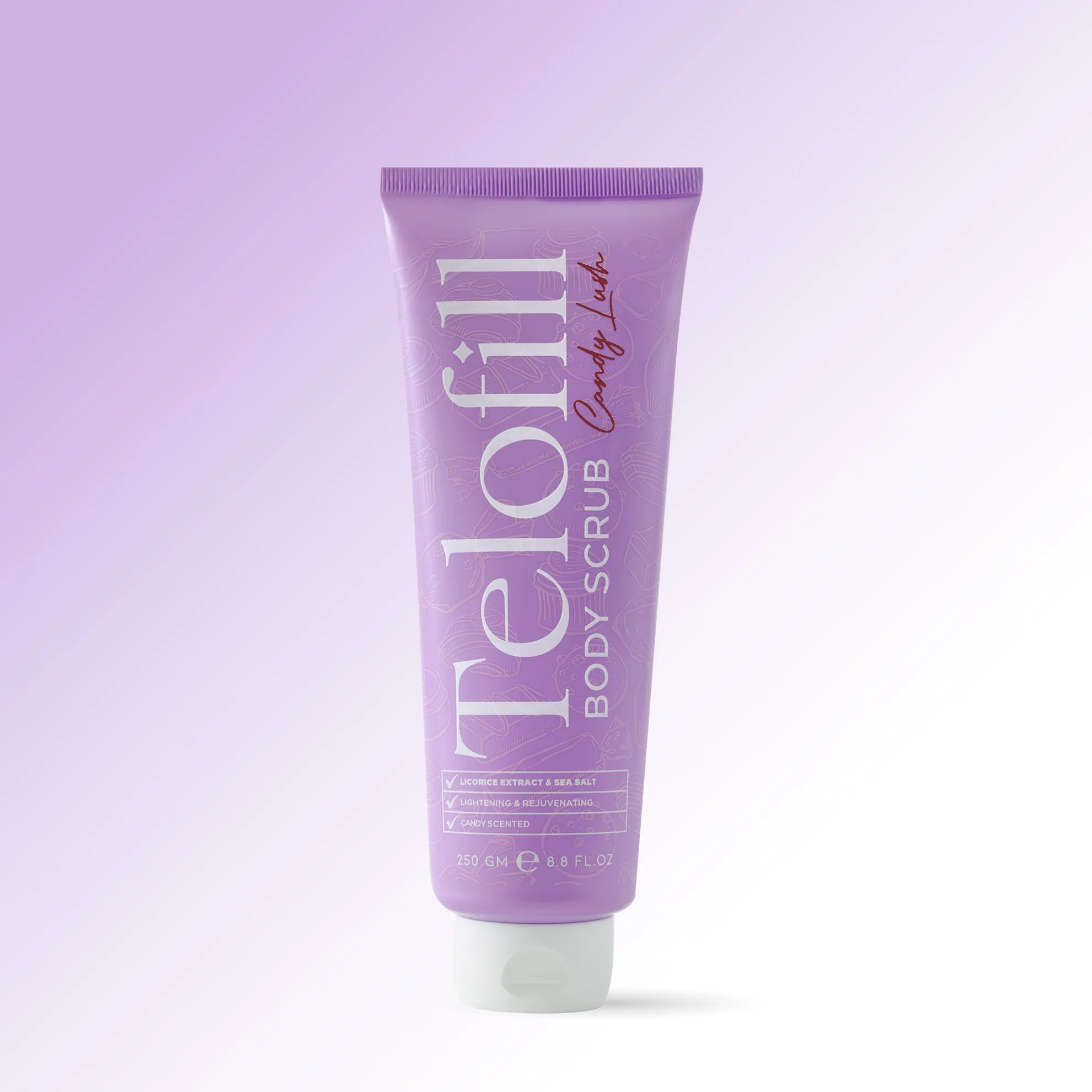 Telofill_Candy_Lush_Body_Scrub Telofill Candy Lush Body Scrub 250 gm - Image 1