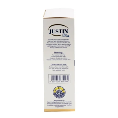 Justin Blue Shampoo 175ML - Image 3